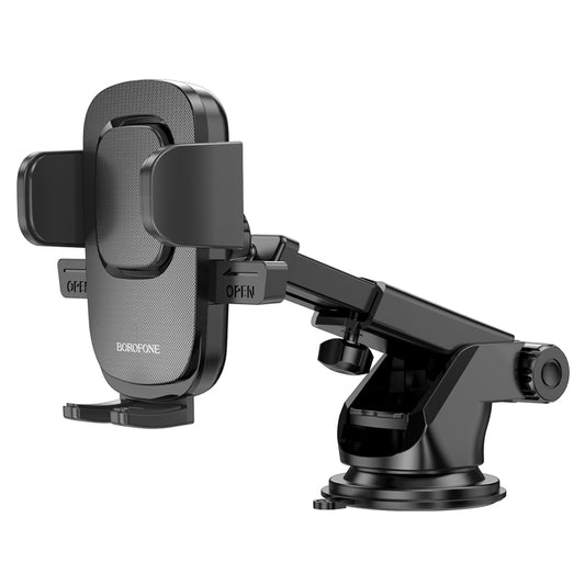 BH60 Zierlicher Autohalter, 4.5inch - 7inch, Schwarz