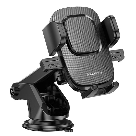 BH60 Zierlicher Autohalter, 4.5inch - 7inch, Schwarz
