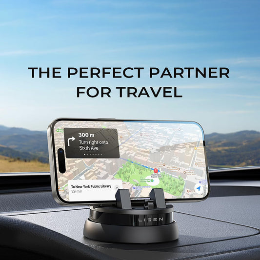 Autohalterung Lisen für Telefon / Tablet mit einer Dicke von 6mm - 13mm, Schwarz YL0224060015