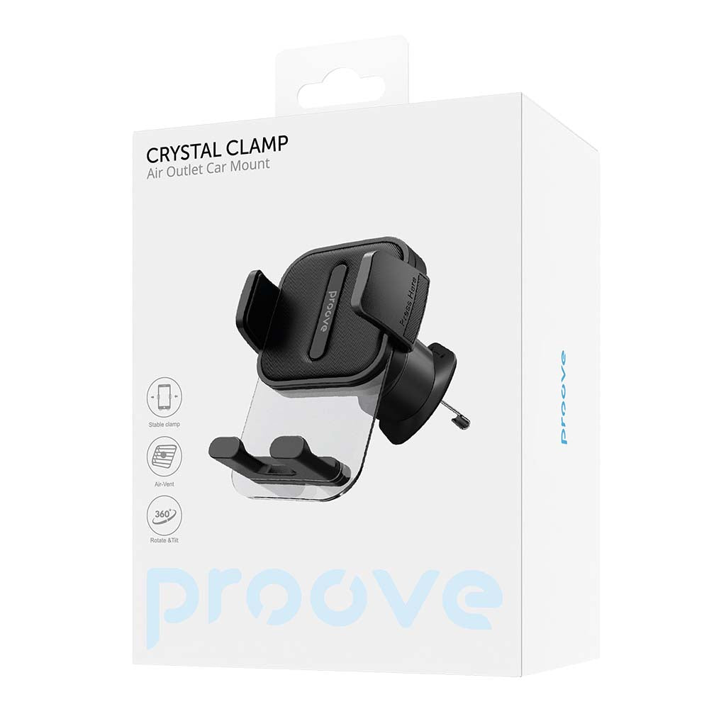 Proove Crystal Clamp Autohalterung, 4,7 Zoll - 6,9 Zoll, Schwarz CHCC00000001