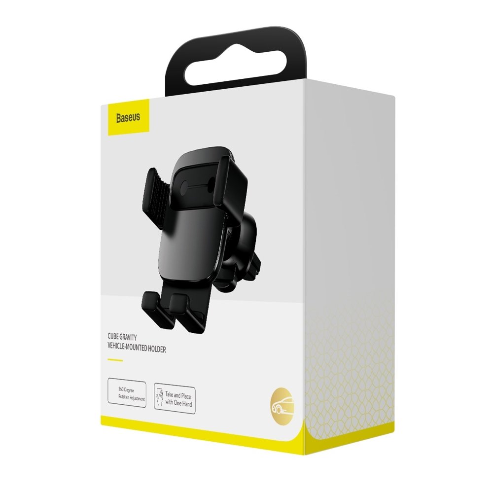 Baseus Cube Auto-Handyhalterung | 4.7-6.6 Zoll | Schwarz | Lüftungsgitter