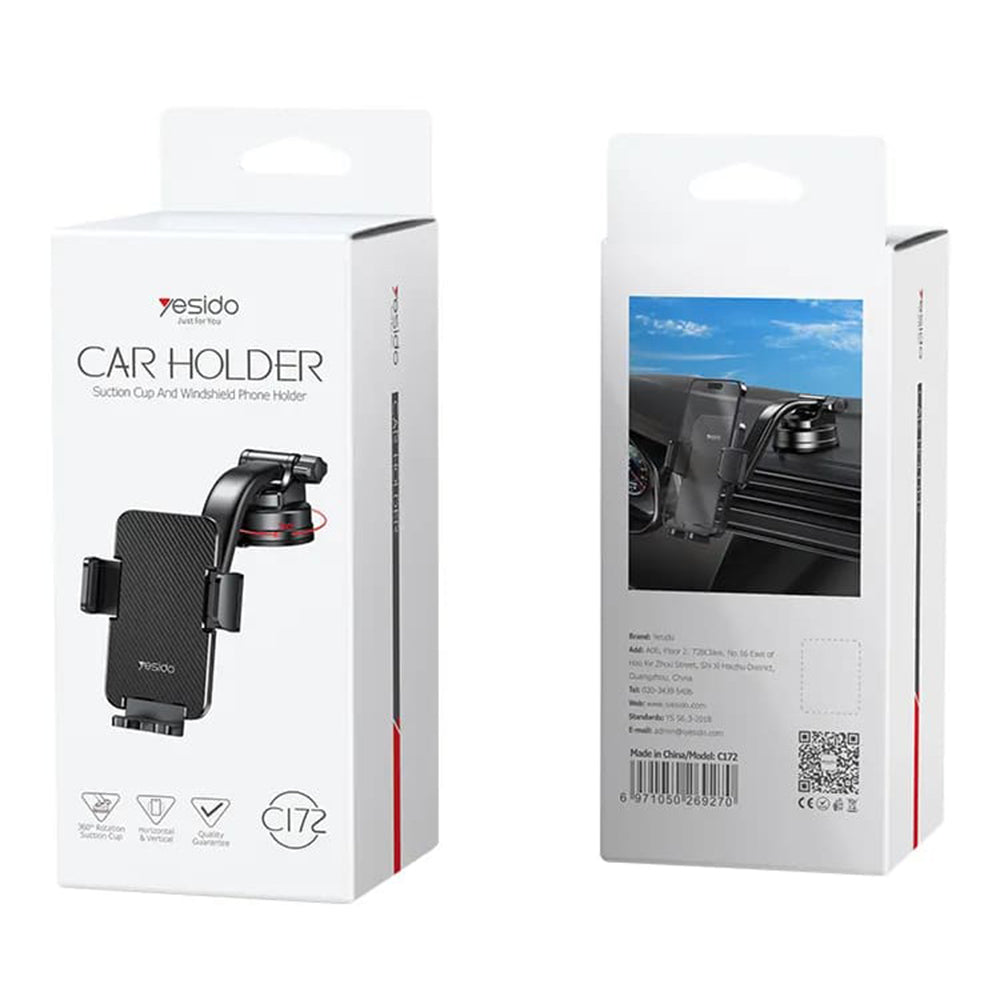 Autohalterung Yesido C172, 4 Zoll - 7 Zoll, Schwarz