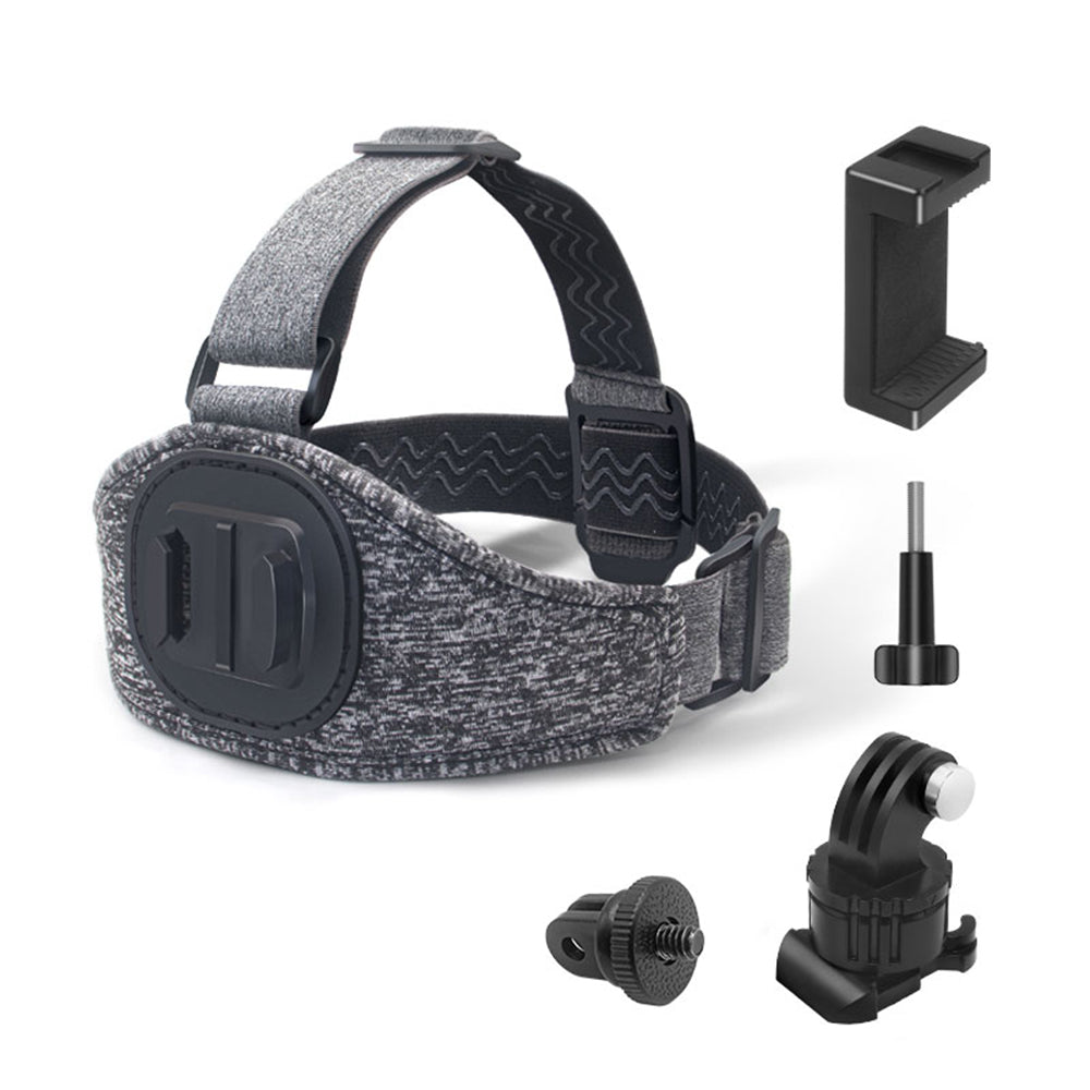 Techsuit JX-003 Sport Camera Head Mount for GoPro Series, Gray