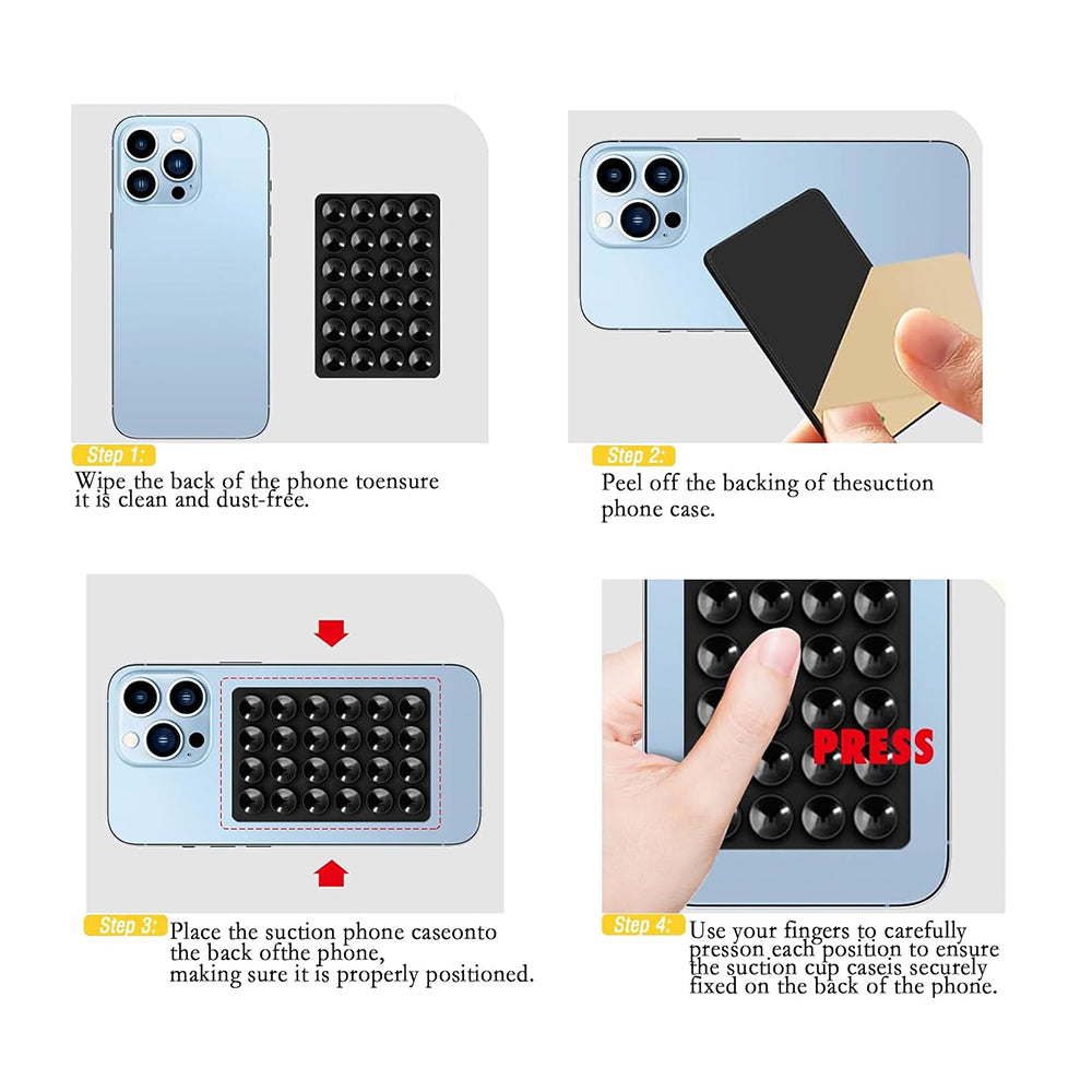 Saugnapfhalterung Techsuit SB-PAD, Schwarz
