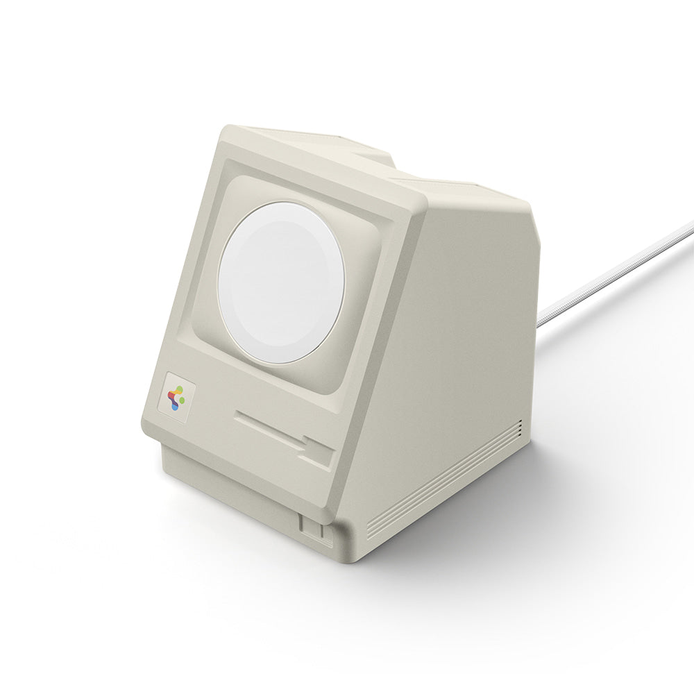 Spigen Classic LS Halterung für Apple Watch Series Wireless Ladegerät, Creme AMP11668