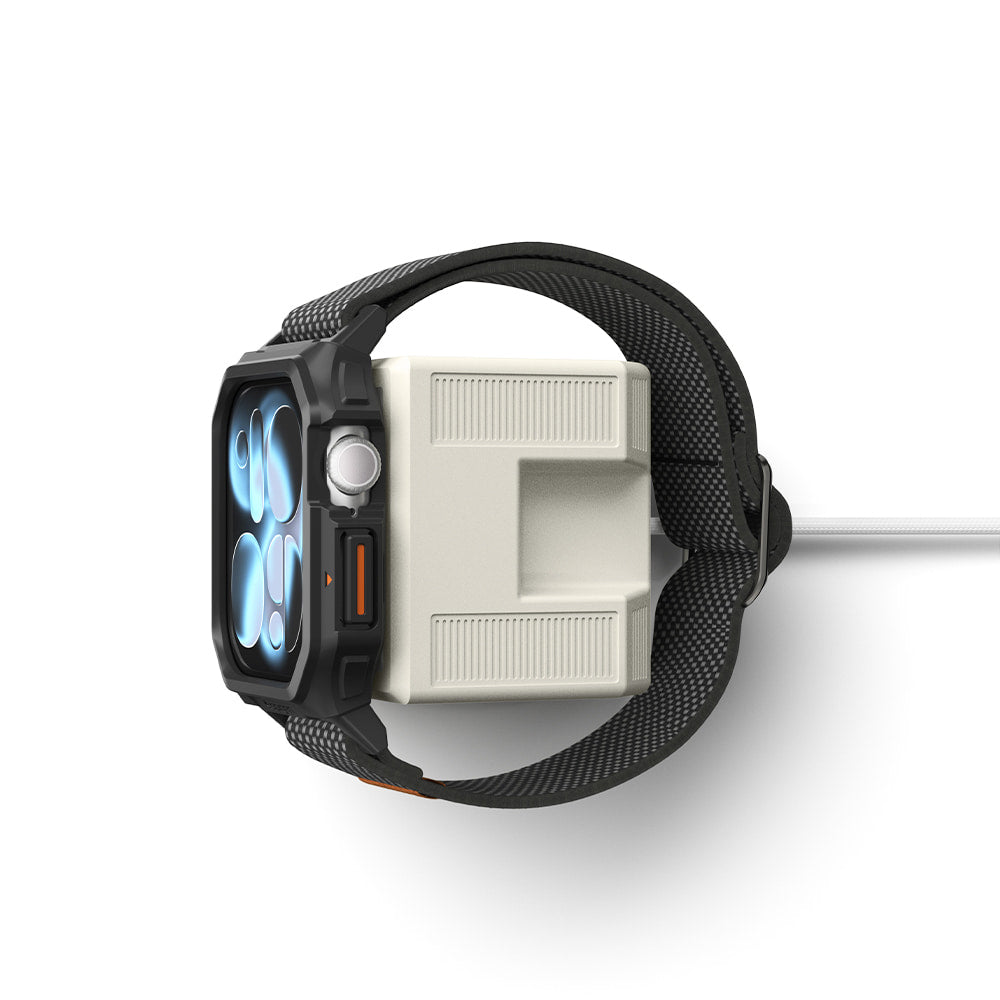 Spigen Classic LS Halterung für Apple Watch Series Wireless Ladegerät, Creme AMP11668