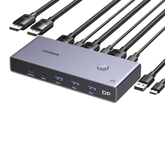 Switch Video DisplayPort UGREEN CM695 (25962), Schwarz