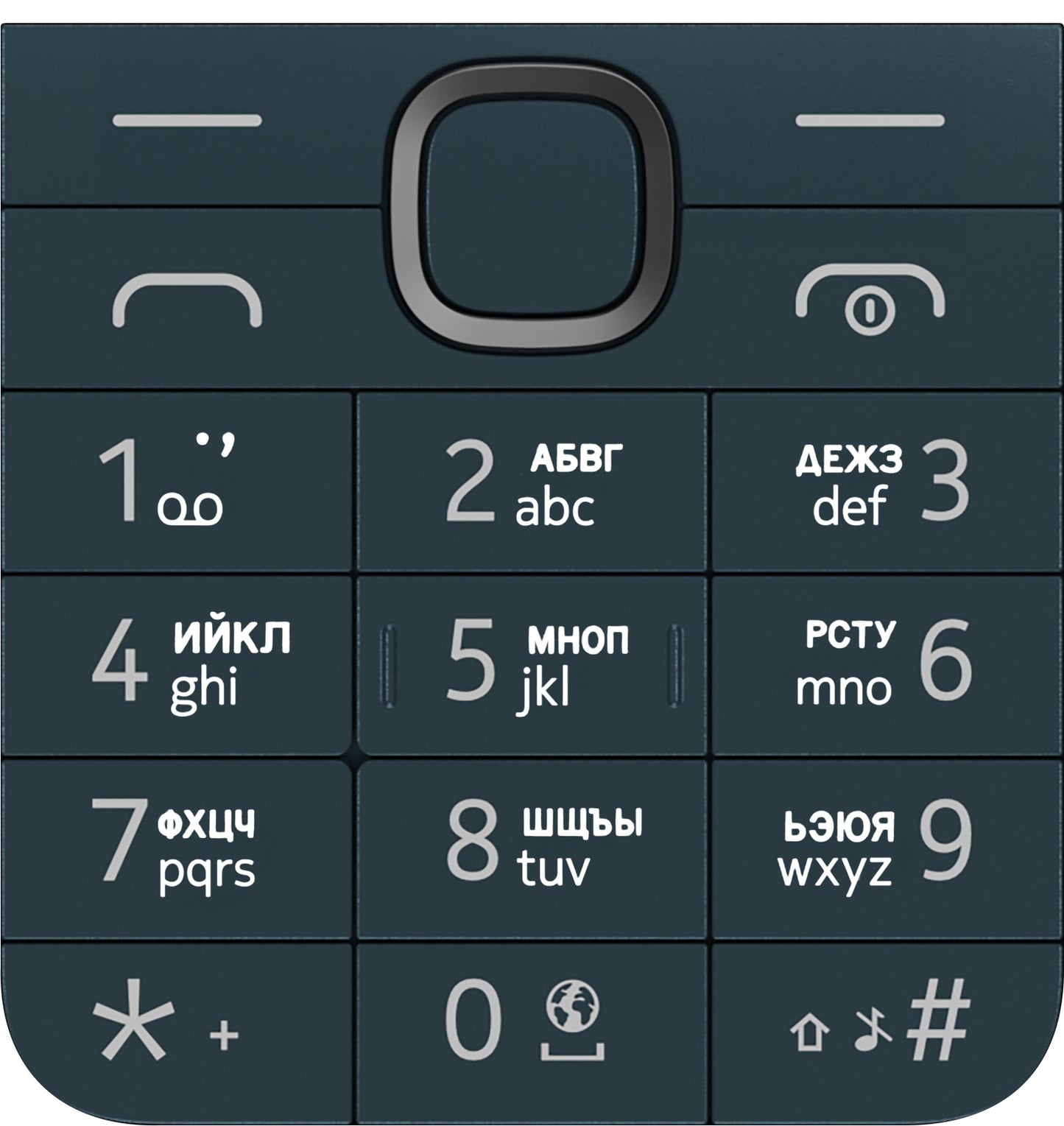 Cyrillic Keypad for Nokia 225 4G (2024), Blue
