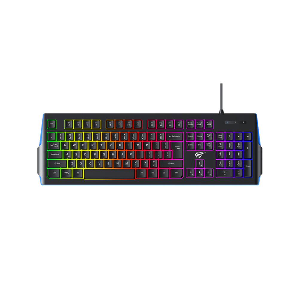 Gaming-Tastatur Wired USB HAVIT KB866L, RGB, 1.4m, Schwarz Rot