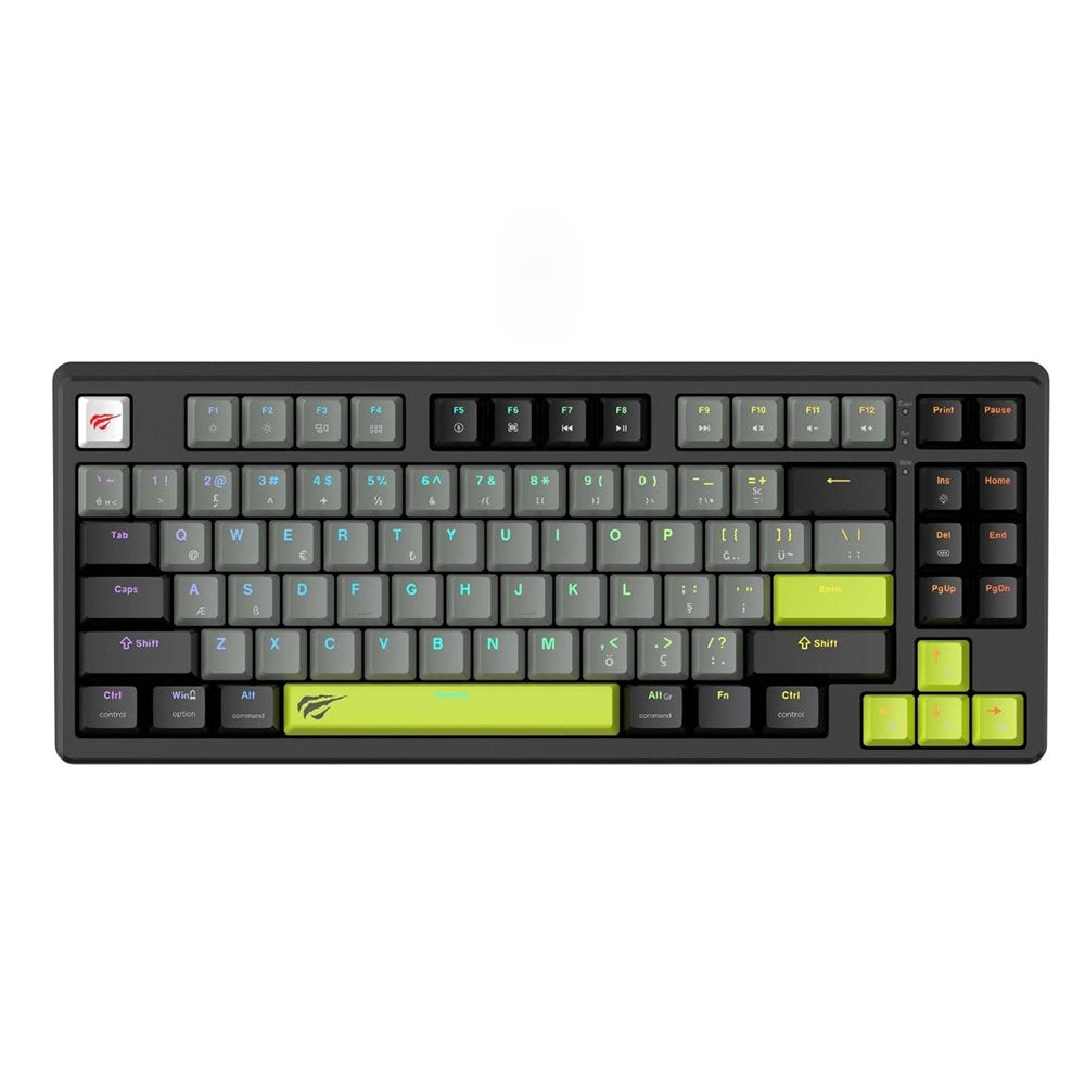 Wired USB Gaming Keyboard HAVIT KB904L, RGB, 1.8m, Black Green