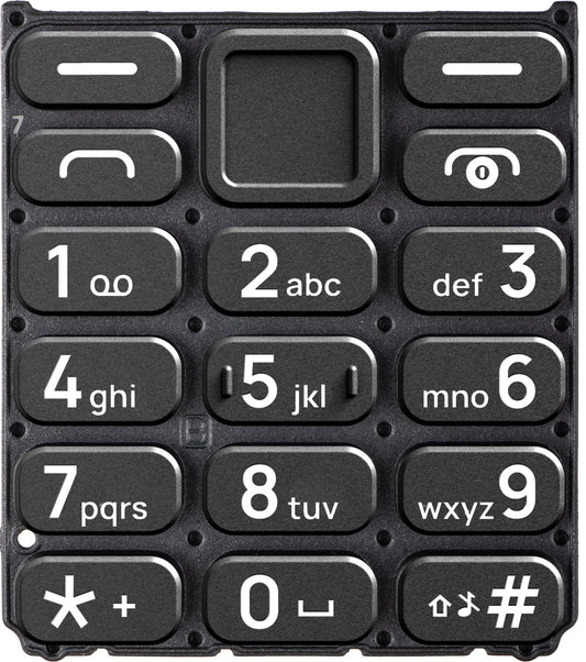Lateinische Tastatur für HMD 110 / Nokia 110 (2024), Schwarz