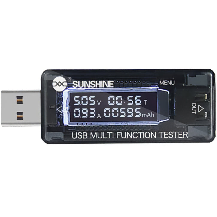 Sunshine SS-302A USB-Spannungs- und Stromtester | LCD-Display