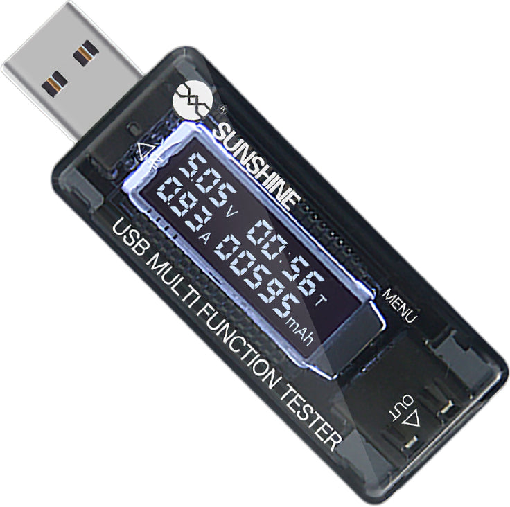 Sunshine SS-302A USB-Spannungs- und Stromtester | LCD-Display