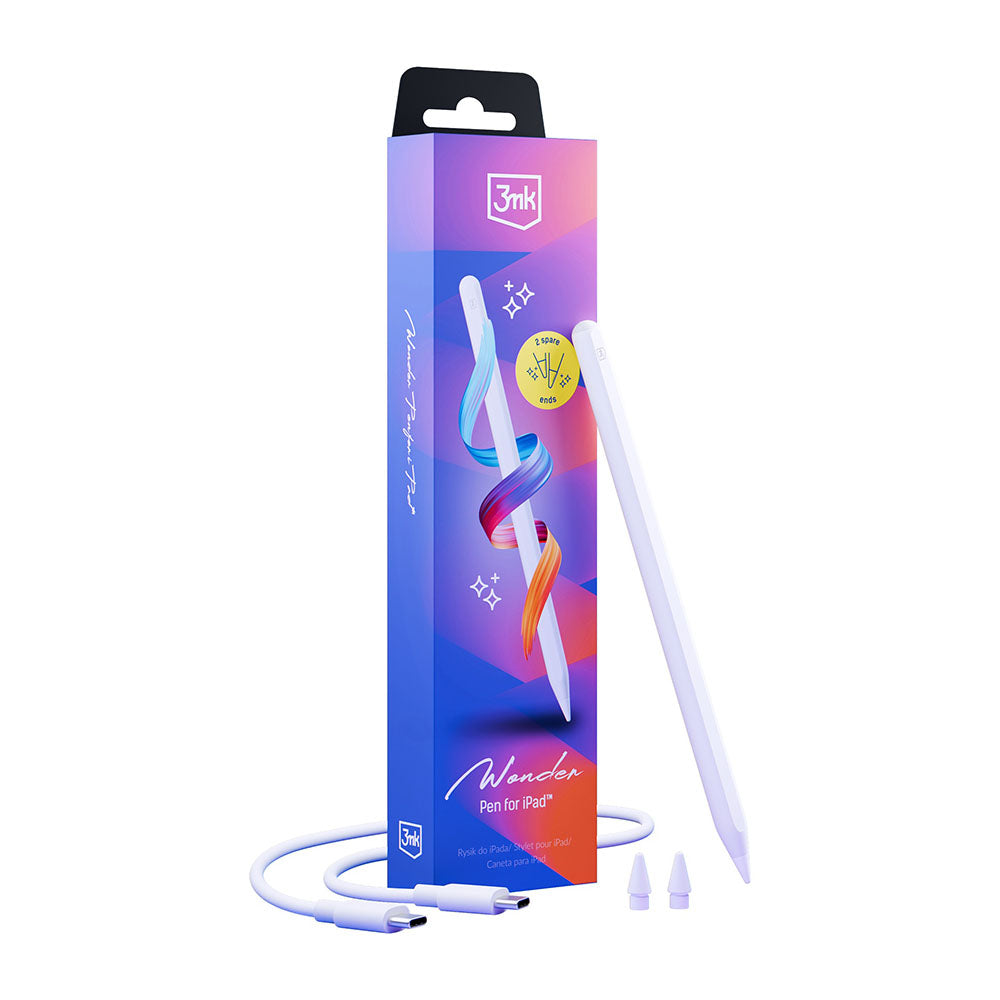 Touch Pen 3MK Wonder for Apple iPad, Active Version, White