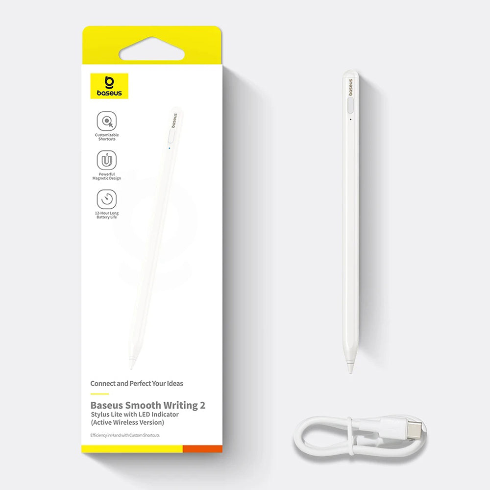 Touch Pen Baseus Smooth Writing 2 Series für Apple iPad, Aktive Wireless-Version, Weiß P80015802213-03