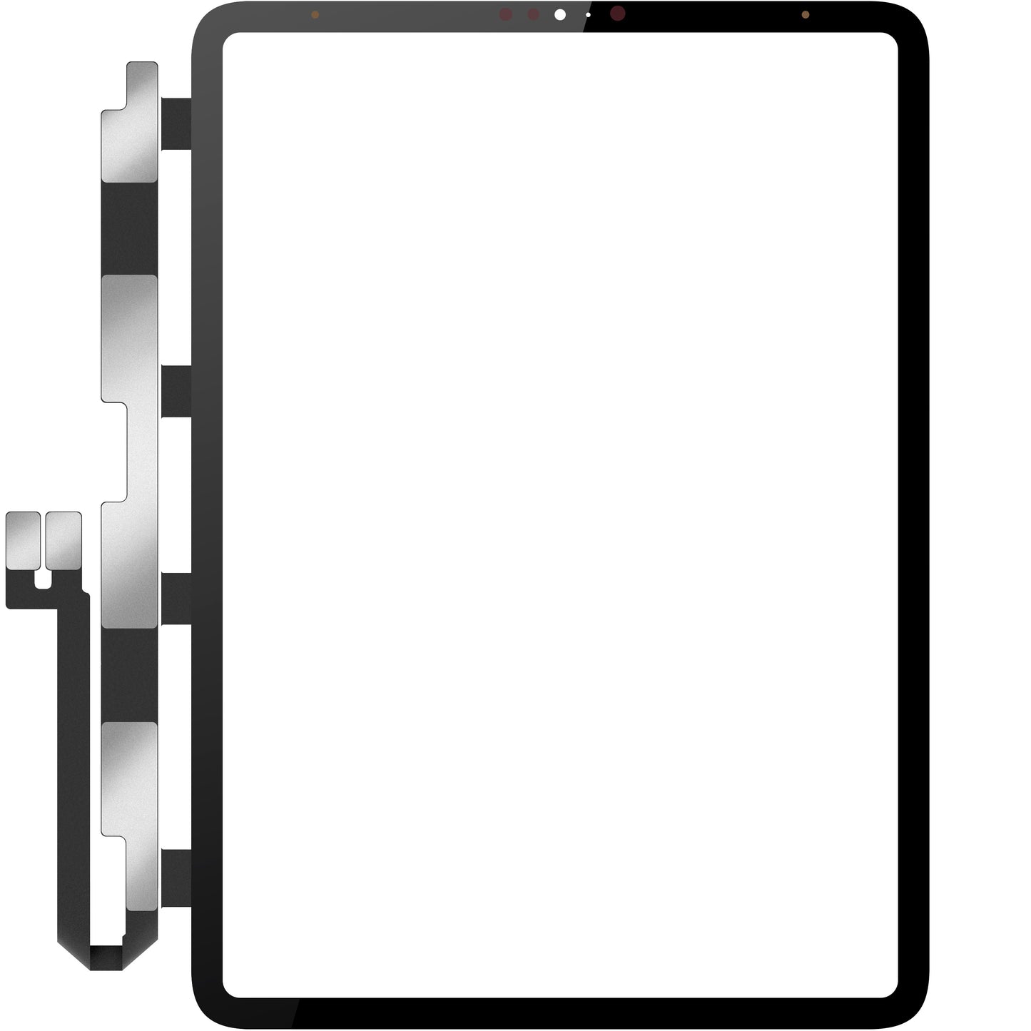 Touchscreen Forward Guard OCA for Apple iPad Pro 12.9 (2022), Black