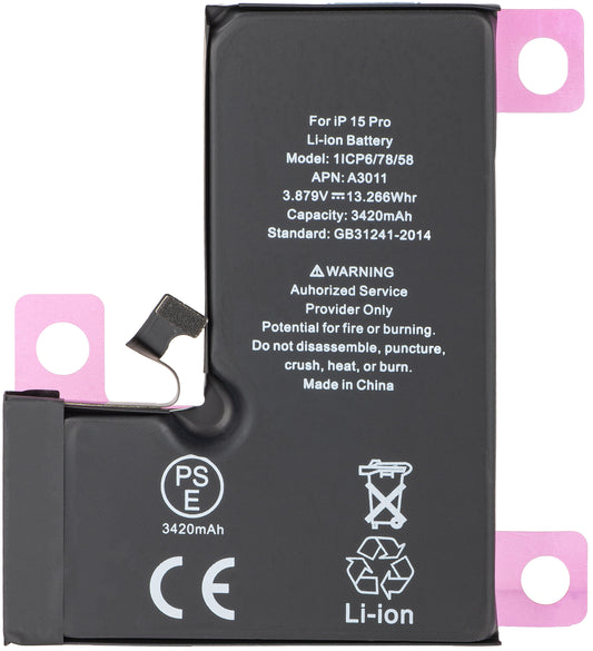Apple iPhone 15 Pro Akku, Diagnostic High Capacity