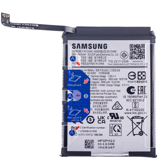 Akku Samsung Galaxy A14 A145 / A03s A037, HQ-50SD, Swap