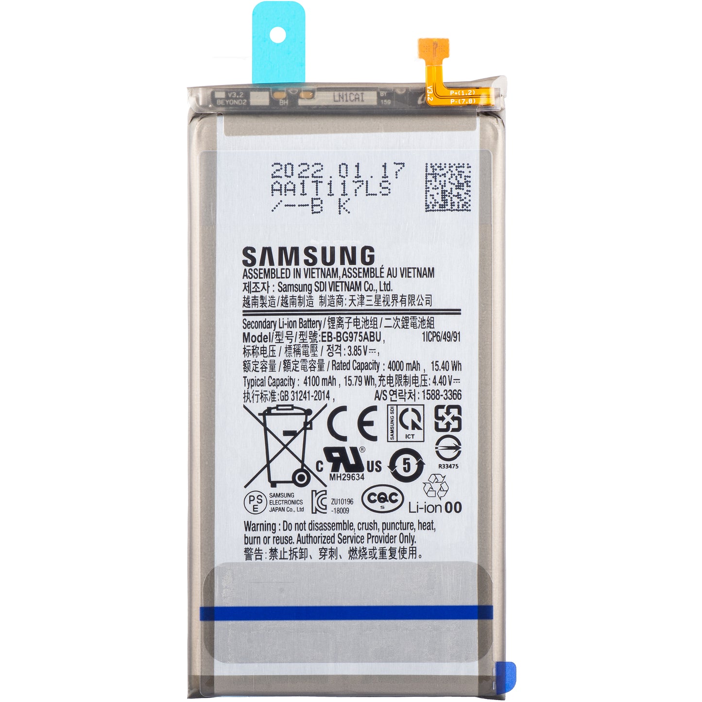 Akku Samsung Galaxy S10+ G975, EB-BG975ABU, Service Pack GH82-18827A