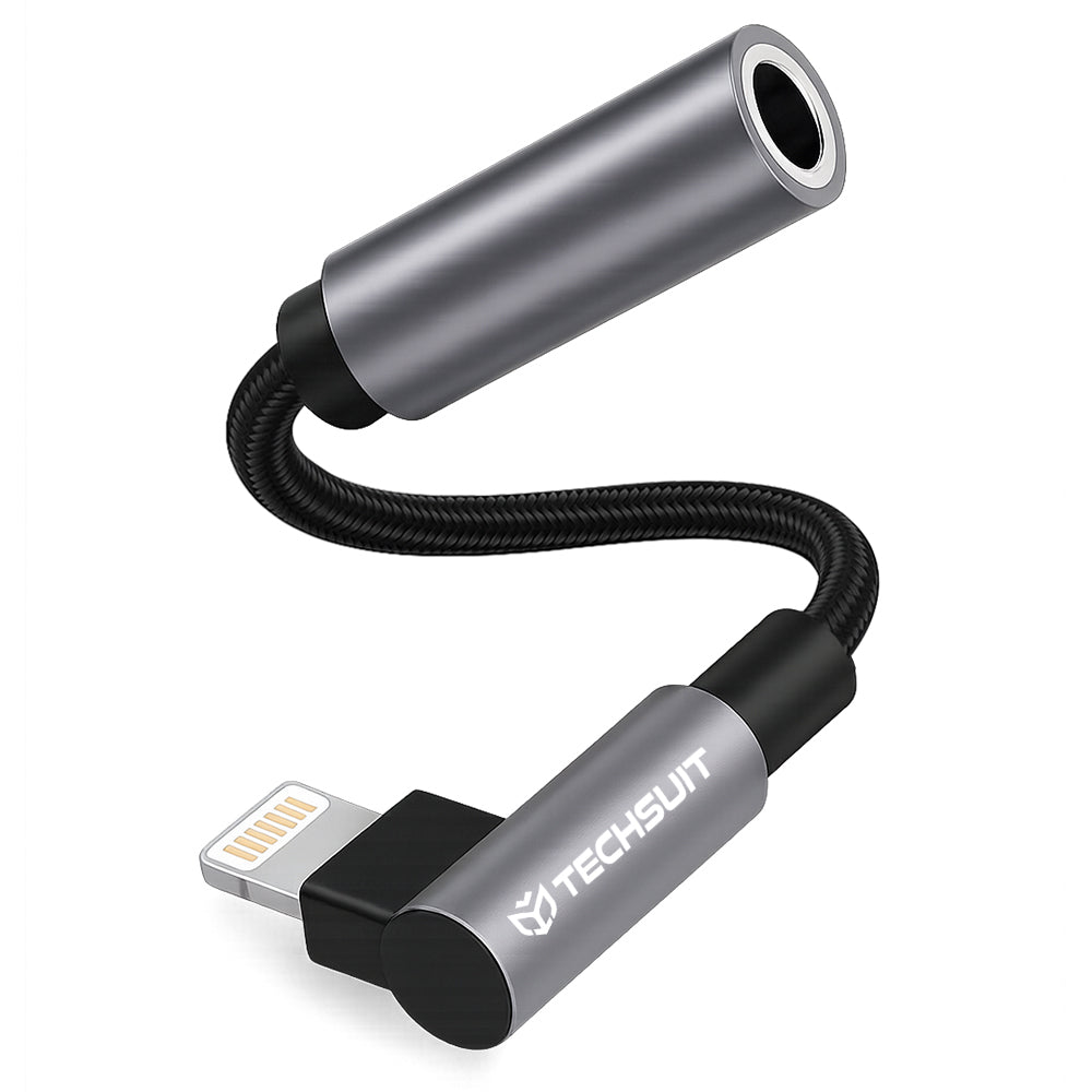 Audioadapter Lightning - 3.5mm Techsuit AC6 MusicDox, Grau