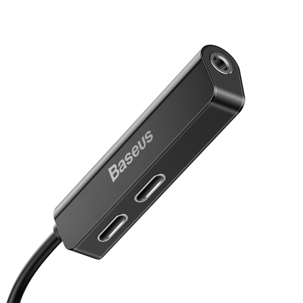 Lightning Audio Adapter - Lightning / 3.5mm Baseus L52, Black, Resealed CALL52-01