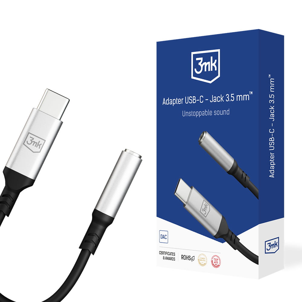 USB-C Audio Adapter - 3.5mm 3MK, Silver