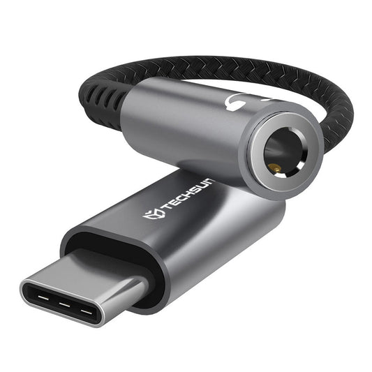Audioadapter USB-C - 3,5mm Techsuit AC14 SonicPiX, Grau