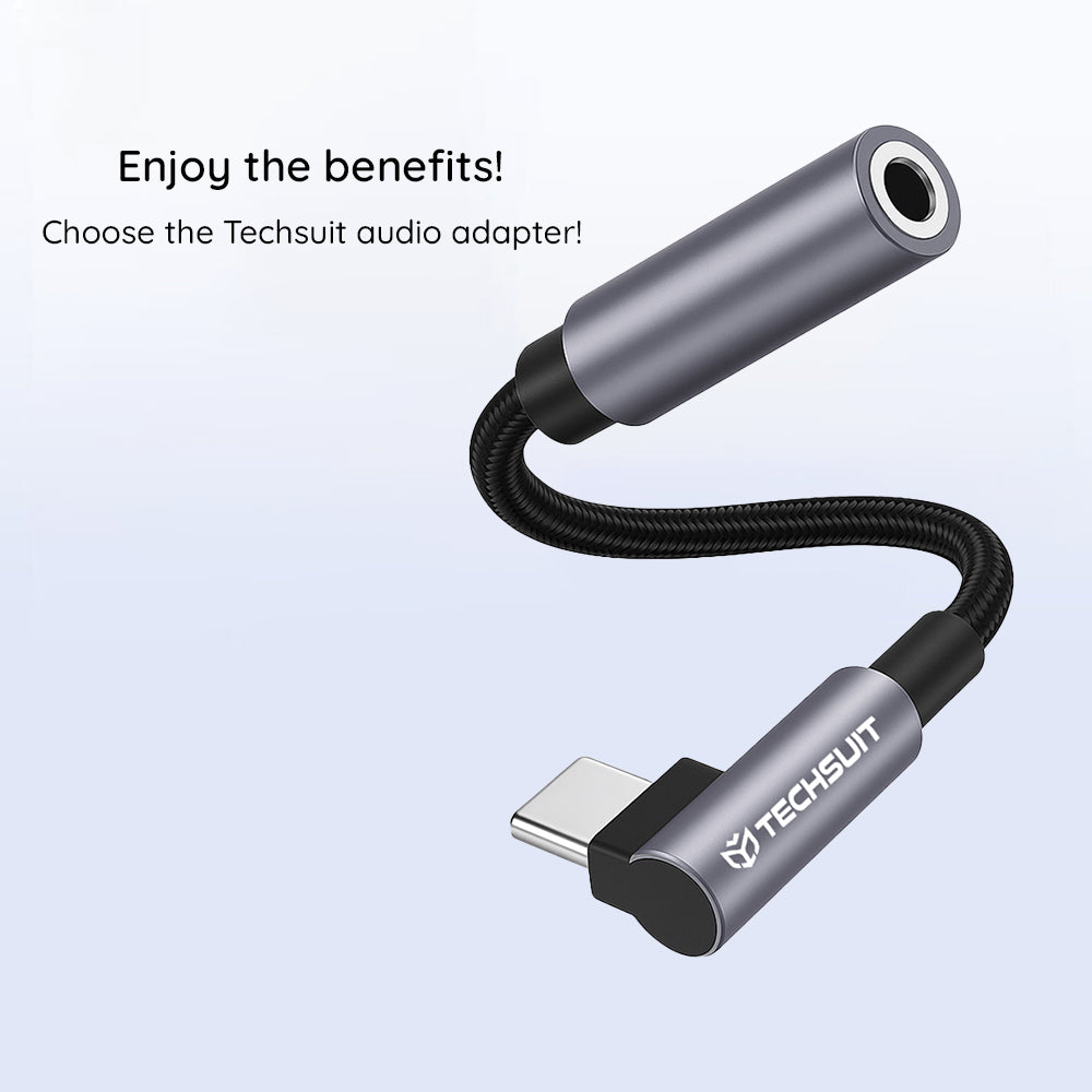 Audioadapter USB-C - 3.5mm Techsuit AC7 MusicDox, Grau