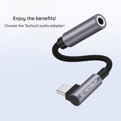 Audioadapter USB-C - 3.5mm Techsuit AC7 MusicDox, Grau
