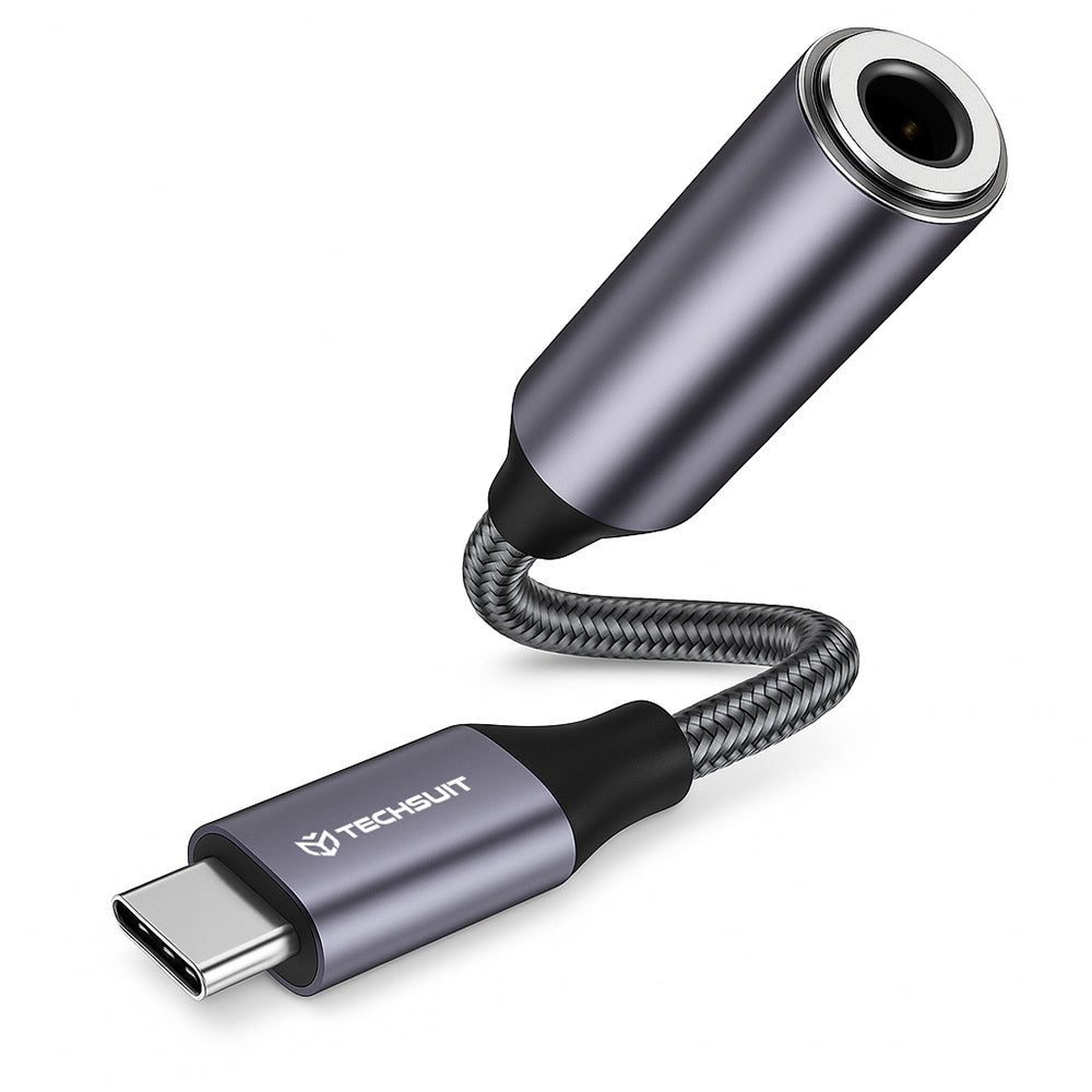 Audioadapter USB-C - 3.5mm Techsuit AC8 MusicDox, Grau