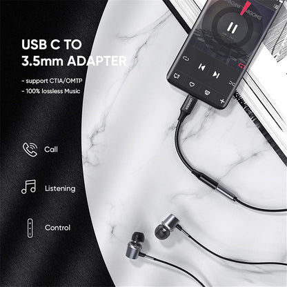 Audio-Adapter USB-C - 3,5mm UGREEN AV142, Schwarz