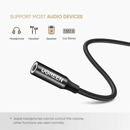 Audio-Adapter USB-C - 3,5mm UGREEN AV142, Schwarz