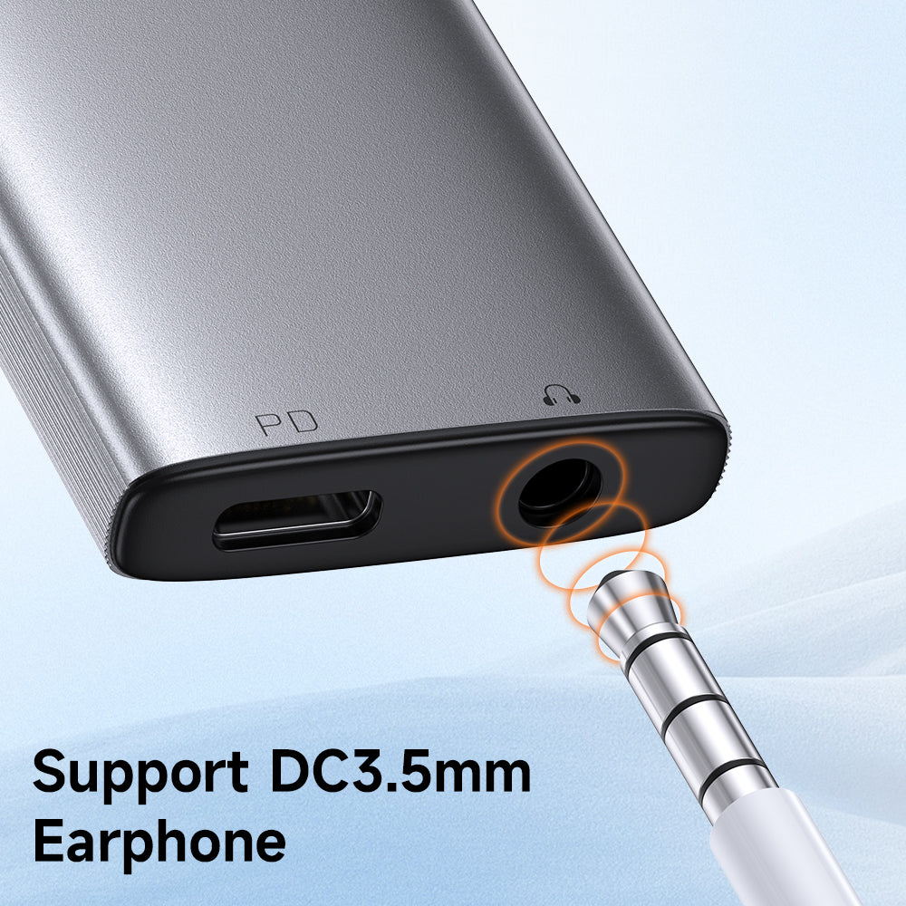 Audioadapter USB-C - USB-C / 3,5mm McDodo CA-5050 Wales, Grau