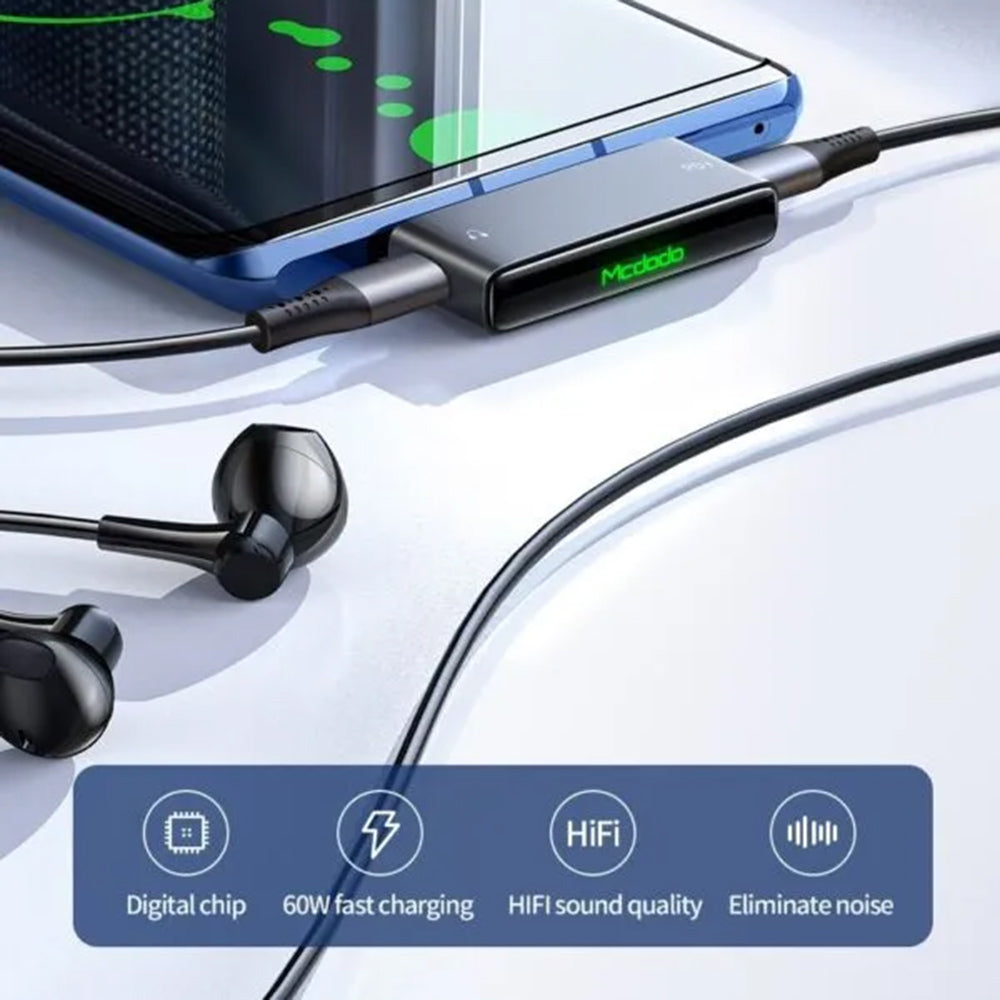 USB-C Audio Adapter - USB-C / USB-C McDodo CA-7670, Black