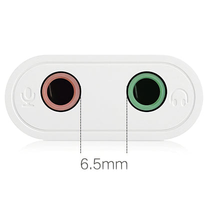 USB-Soundkarte UGREEN US205, 2 x 3,5mm Klinke, Weiß