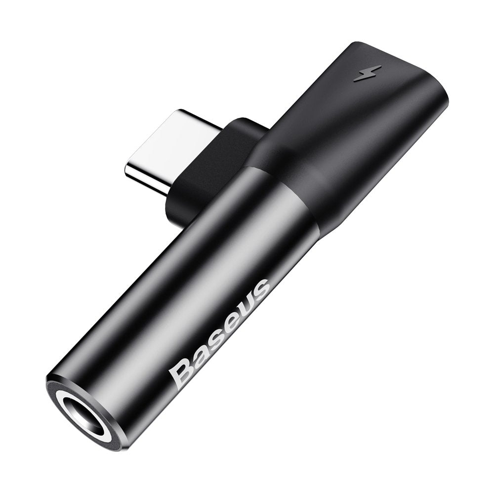 Audio Adapter USB-C - USB-C / 3.5mm Baseus L41, Schwarz CATL41-01