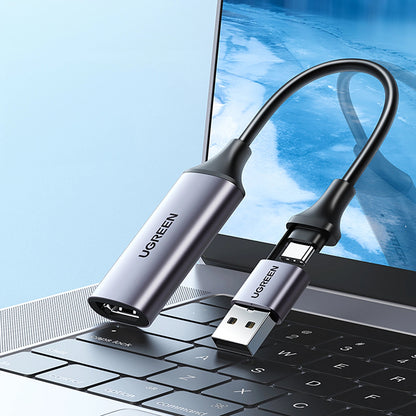 Audio- und Videoadapter USB-A / USB-C - HDMI UGREEN CM489, Grau