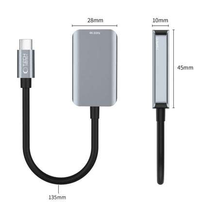Audio- und Videoadapter USB-C - HDMI Tech-Protect Ultraboost, Schwarz