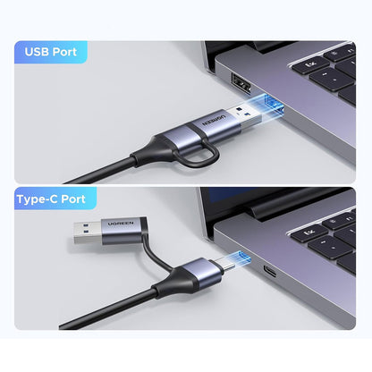 Audio- und Videoadapter USB-A / USB-C - HDMI UGREEN CM629 (15389), Grau