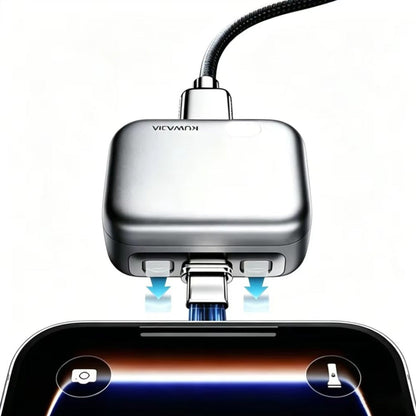 Forward KH-51 USB-C Auto Disconnect Car Adapter for Power Supply with Automatic Disconnection and Battery Protection, Silver