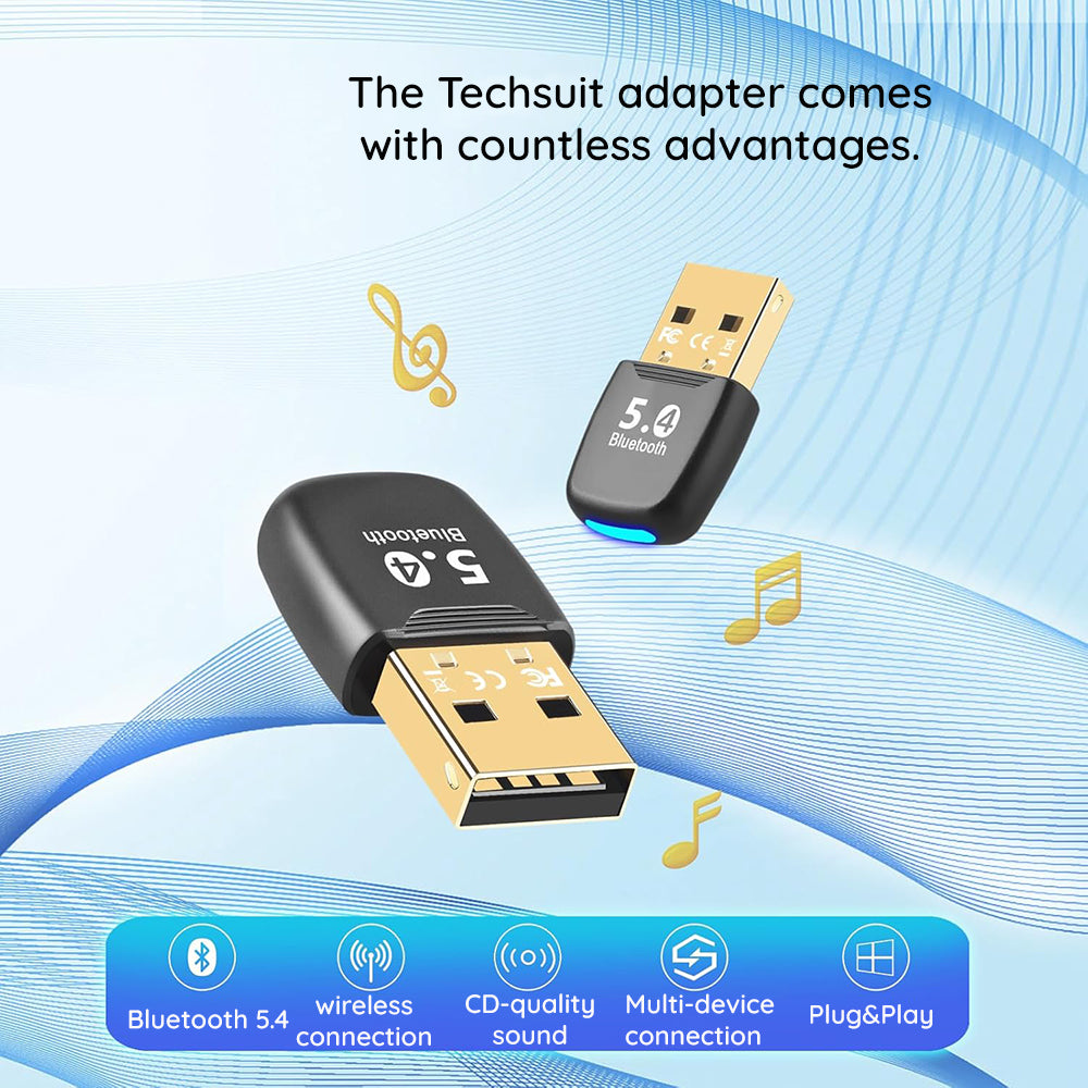 Bluetooth USB Adapter Techsuit BlueJet A20, Schwarz