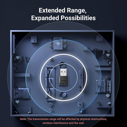 Bluetooth USB Adapter UGREEN CM591 (35995), Schwarz