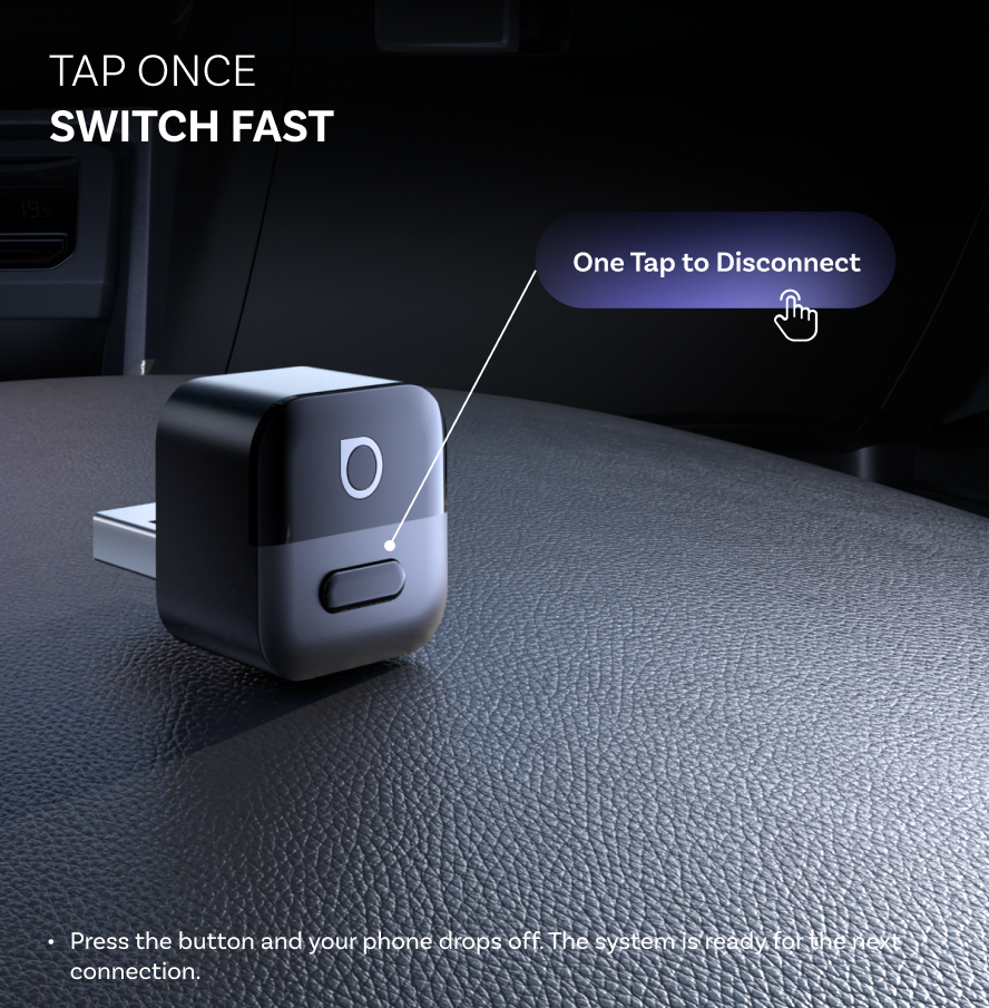Wireless Carplay / Android Auto Adapter Ottocast Mini Pico Style A für Apple iPhone / Android Series CA525-T
