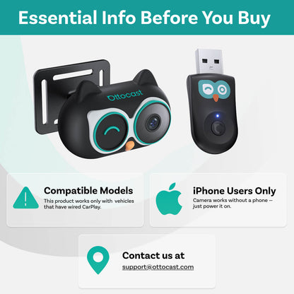 Ottocast Cabin Care Carplay Auto Adapter für Apple iPhone Series CA520-T
