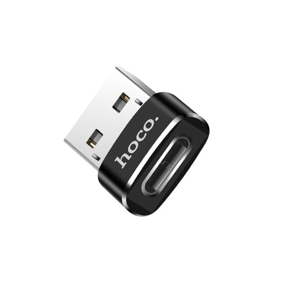 Daten- und Ladeadapter USB-C - USB-A HOCO UA6, Schwarz