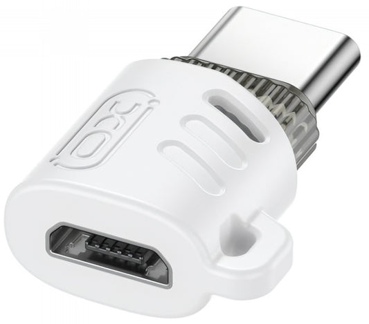 Daten- und Ladeadapter microUSB - USB-C XO Design NB256G, Weiß
