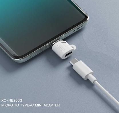 Daten- und Ladeadapter microUSB - USB-C XO Design NB256G, Weiß