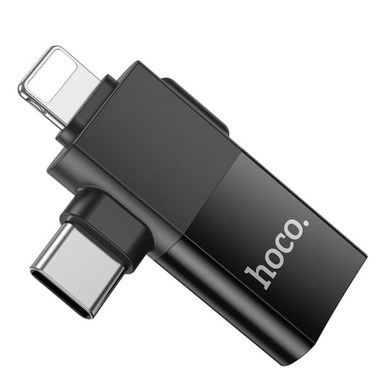 OTG Adapter USB-C / Lightning - USB-A HOCO UA17, Schwarz