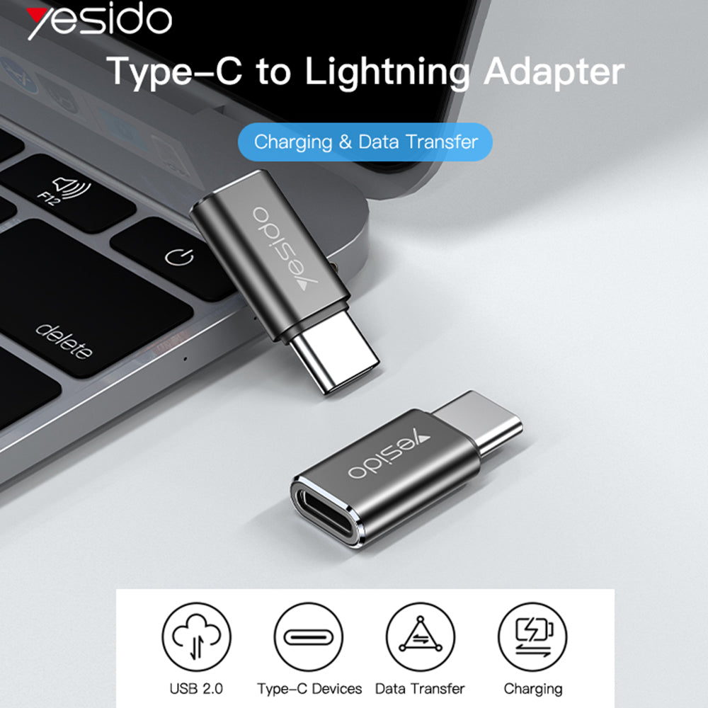 Daten- und Ladeadapter Lightning - USB-C Yesido GS22, Grau