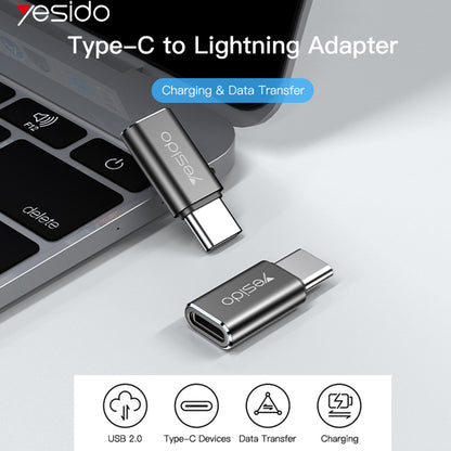 Daten- und Ladeadapter Lightning - USB-C Yesido GS22, Grau